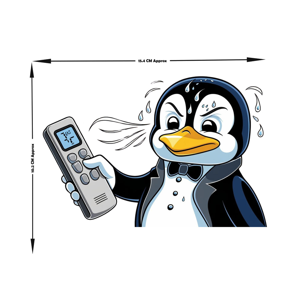 Too Hot To Chill Funny Penguin Sticker premium product image 3