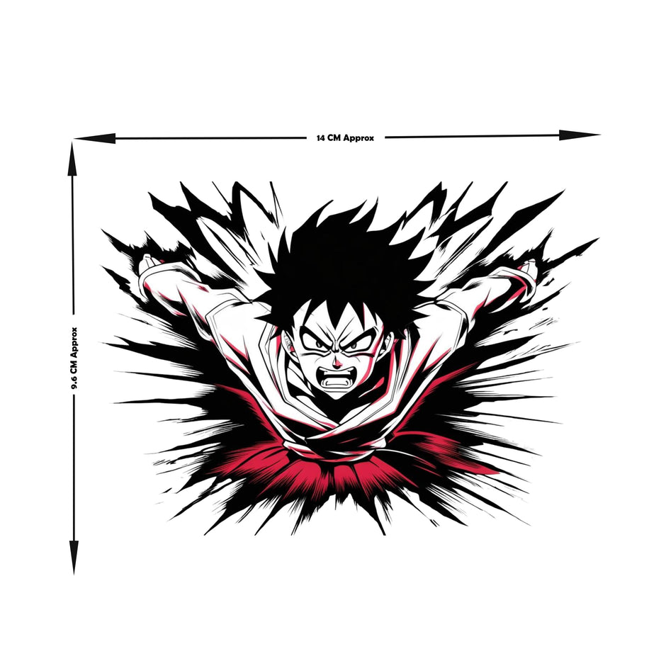 Fury Mode Activated Intense Anime Rage Vinyl Sticker premium product image 2