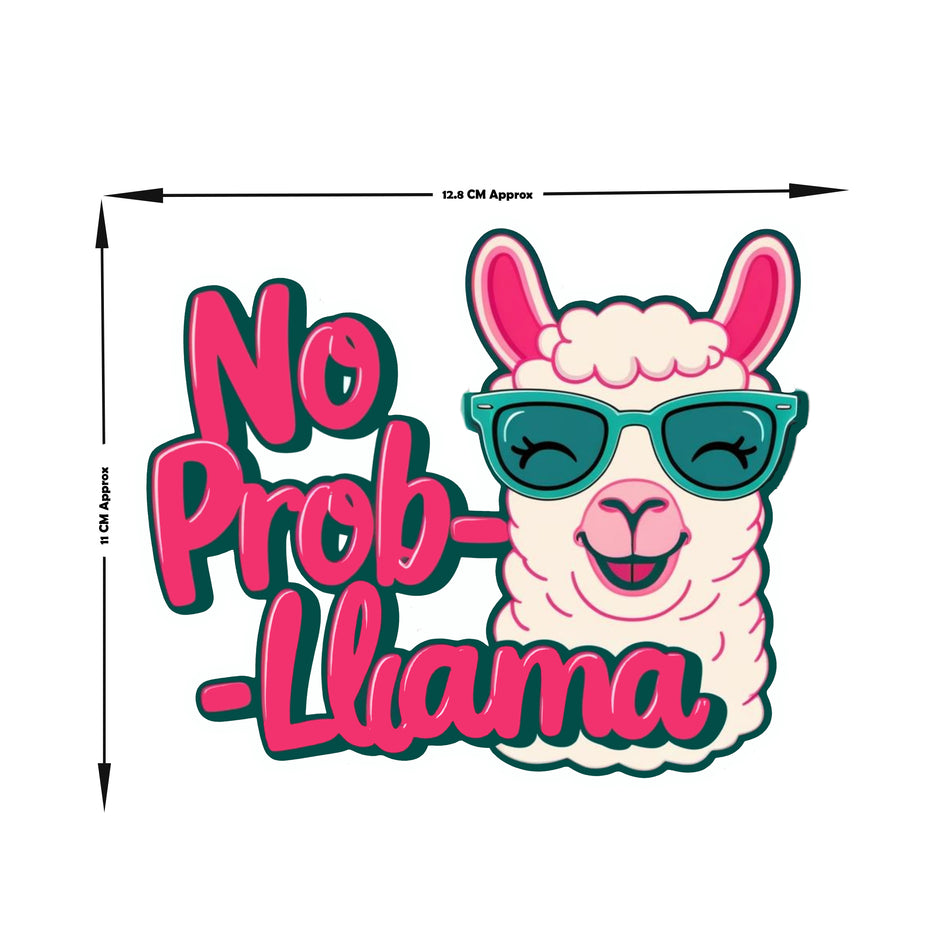 No Prob Llama Funny Animal Sticker Cool Llama Vinyl Decal premium product image 2