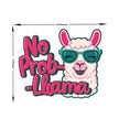 No Prob Llama Funny Animal Sticker Cool Llama Vinyl Decal premium product image 2