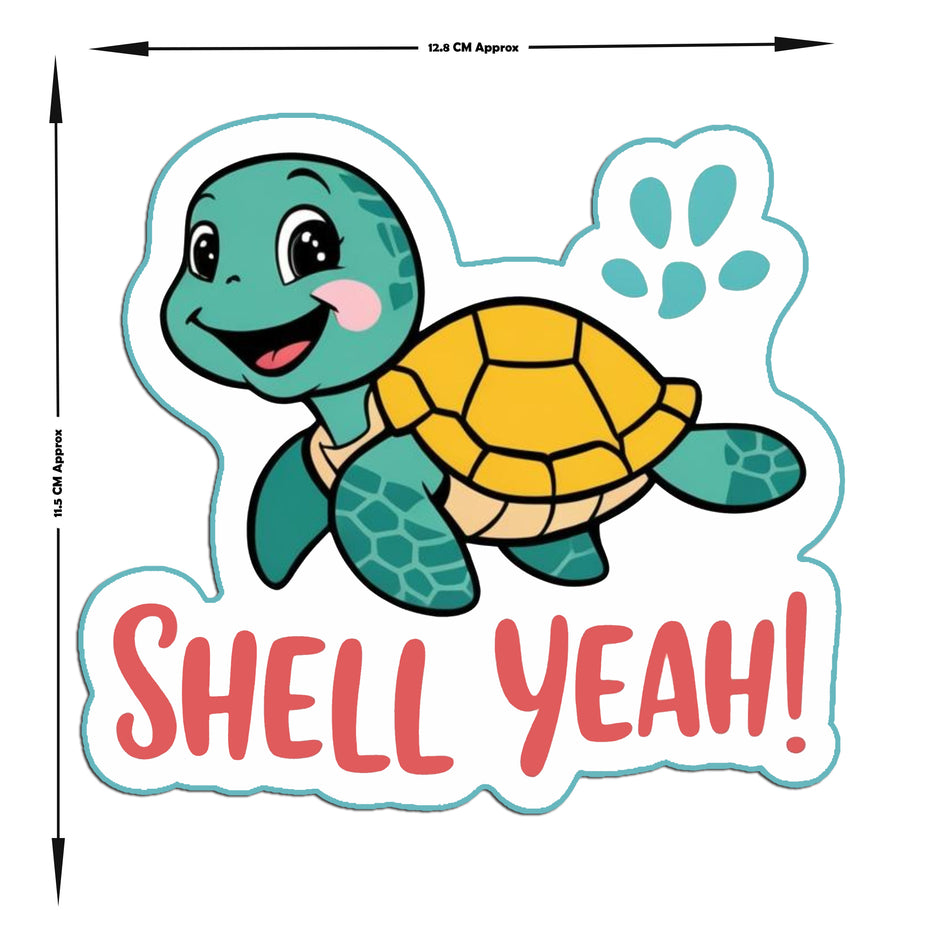 Shell Yeah Cute Turtle Sticker premium product image 2