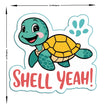 Shell Yeah Cute Turtle Sticker premium product image 2