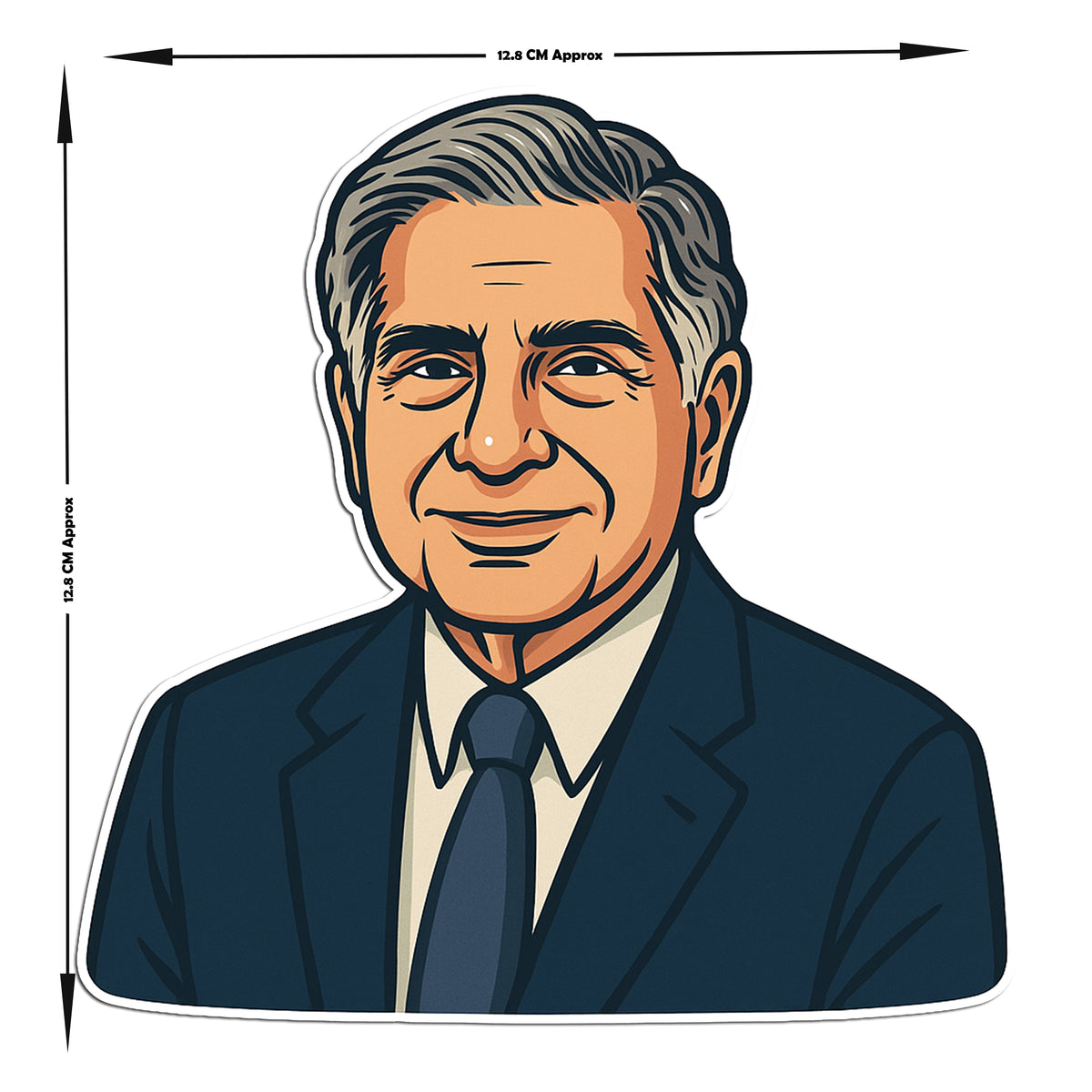 Ratan Tata Vinyl Sticker Inspirational Indian Entrepreneur Decal premium sticker image view 2