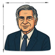 Ratan Tata Vinyl Sticker Inspirational Indian Entrepreneur Decal premium sticker image view 2