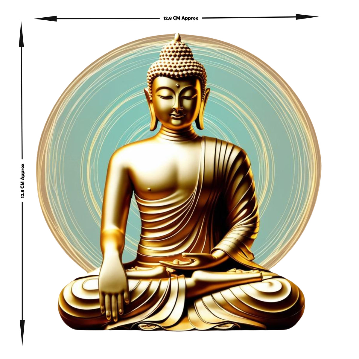 Golden Buddha Meditation Sticker premium product image 3