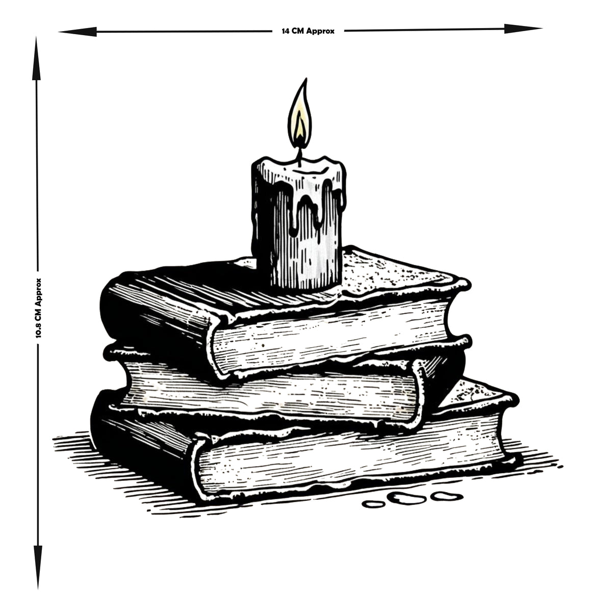 Vintage Books Candle Sticker premium product image 3
