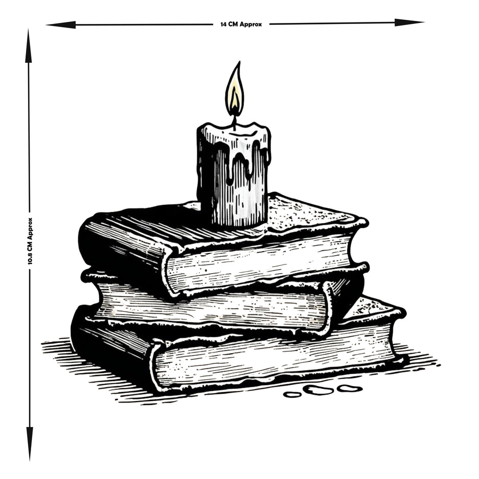 Vintage Books Candle Sticker premium product image 3