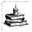 Vintage Books Candle Sticker premium product image 3