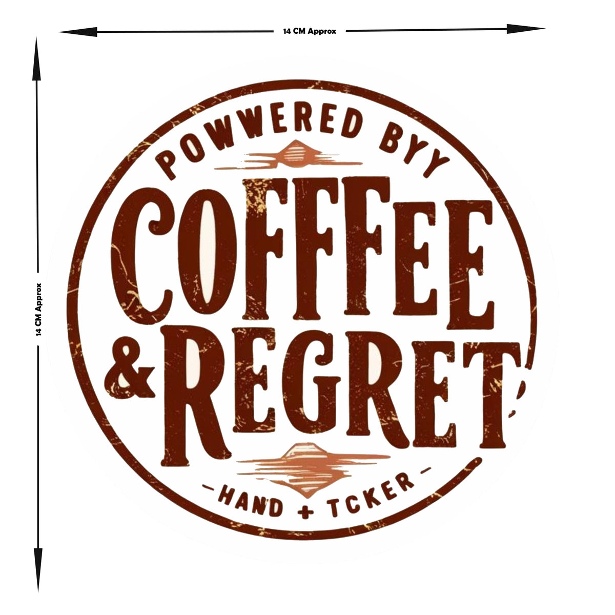 Powered By Coffee Regret Sticker premium product image 3
