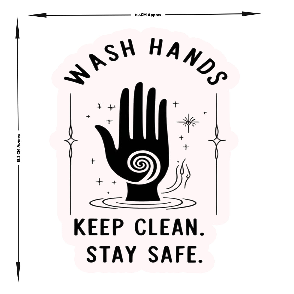 Wash Hands Minimalist Sticker premium product image 3