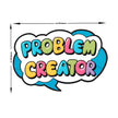 Problem Creator Funny Colorful Typography Vinyl Sticker premium product image 3