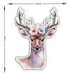 Floral Crown Deer Water Resistant Sticker Elegant Nature Aesthetic premium vinyl sticker product image 3