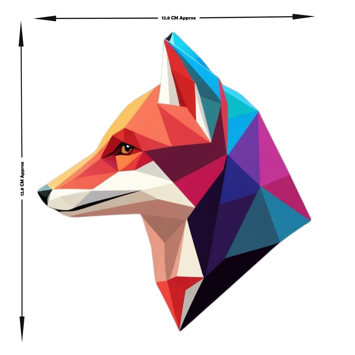 Geometric Fox Head Sticker premium product image 3