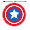 Captain Hero Shield Waterproof Sticker Red White Blue Super Emblem premium vinyl sticker product image 4