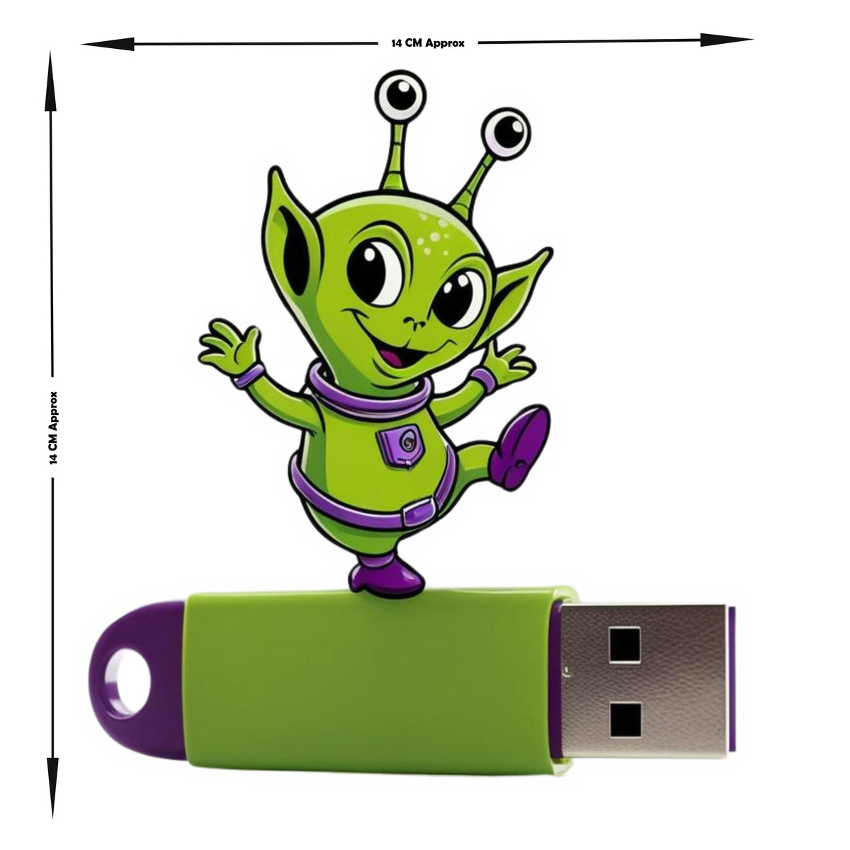 Dancing Alien Usb Sticker premium product image 3