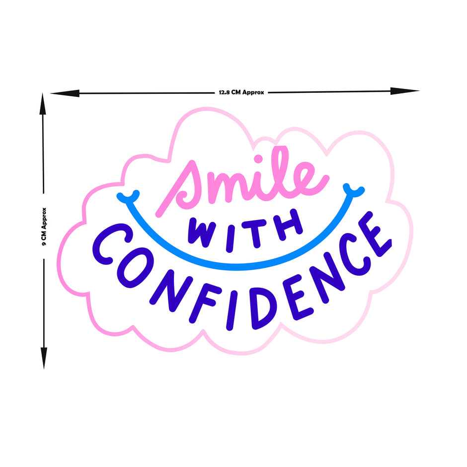Smile With Confidence Motivational Vinyl Sticker premium product image 3