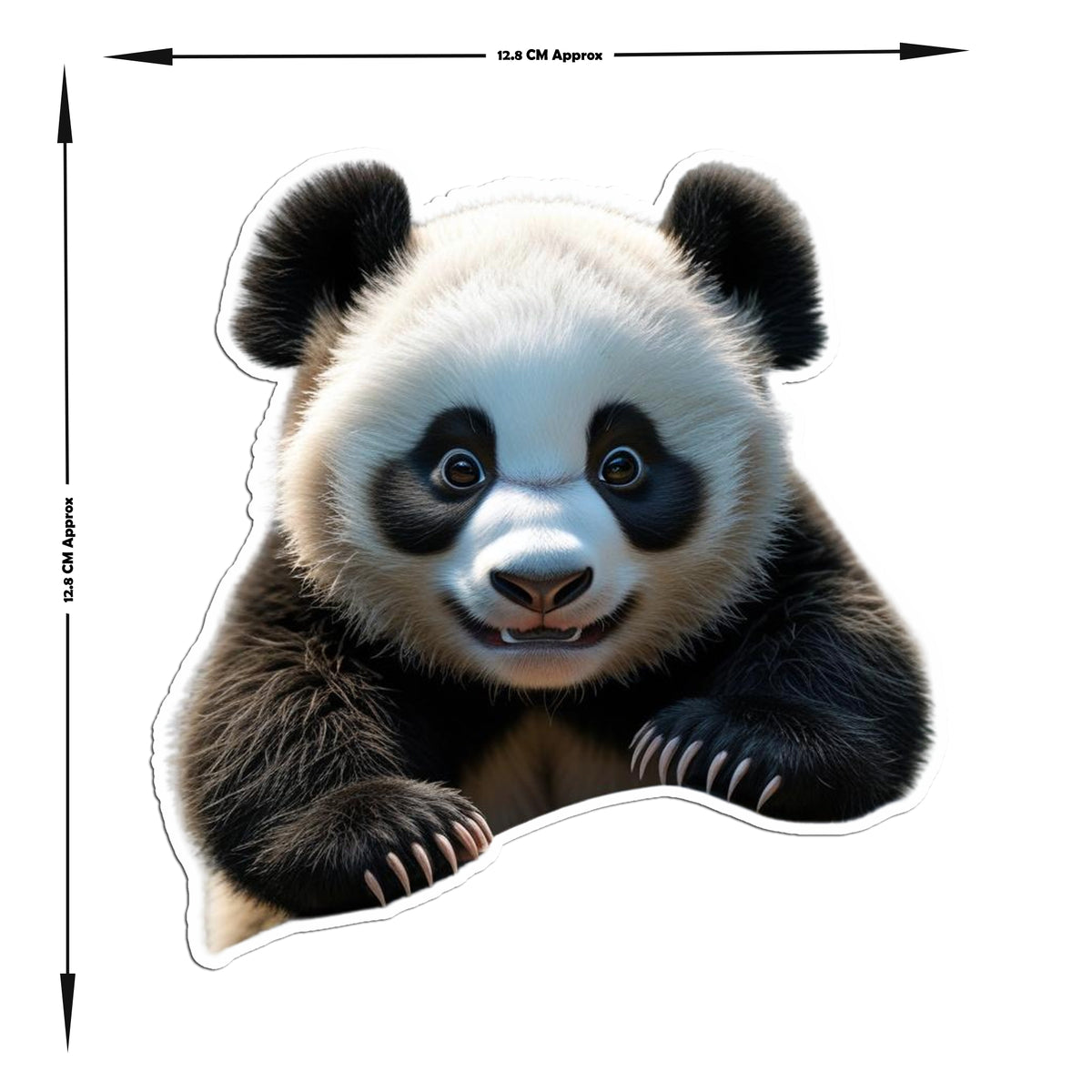 Playful Baby Panda Realistic Animal Vinyl Sticker Cute Wildlife Decal premium sticker image view 3