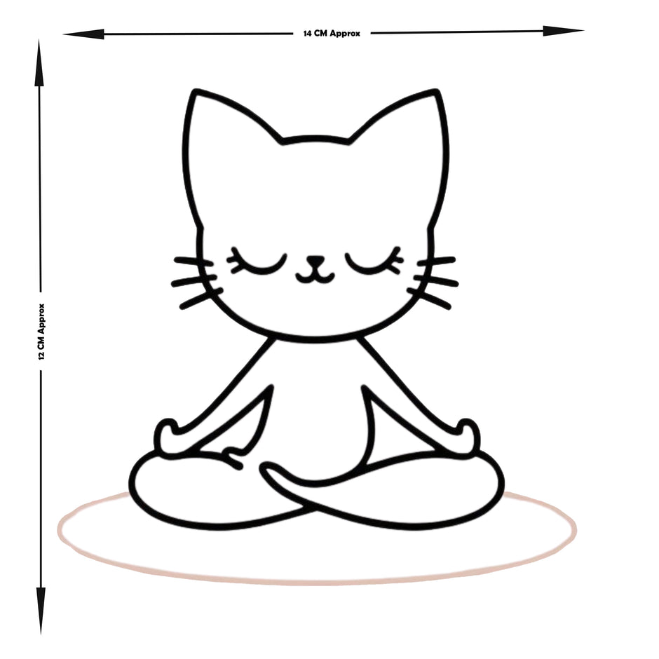 Zen Cat Vinyl Sticker premium product image 3