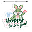 Hoppy To See You Cute Bunny Pun Sticker premium product image 2