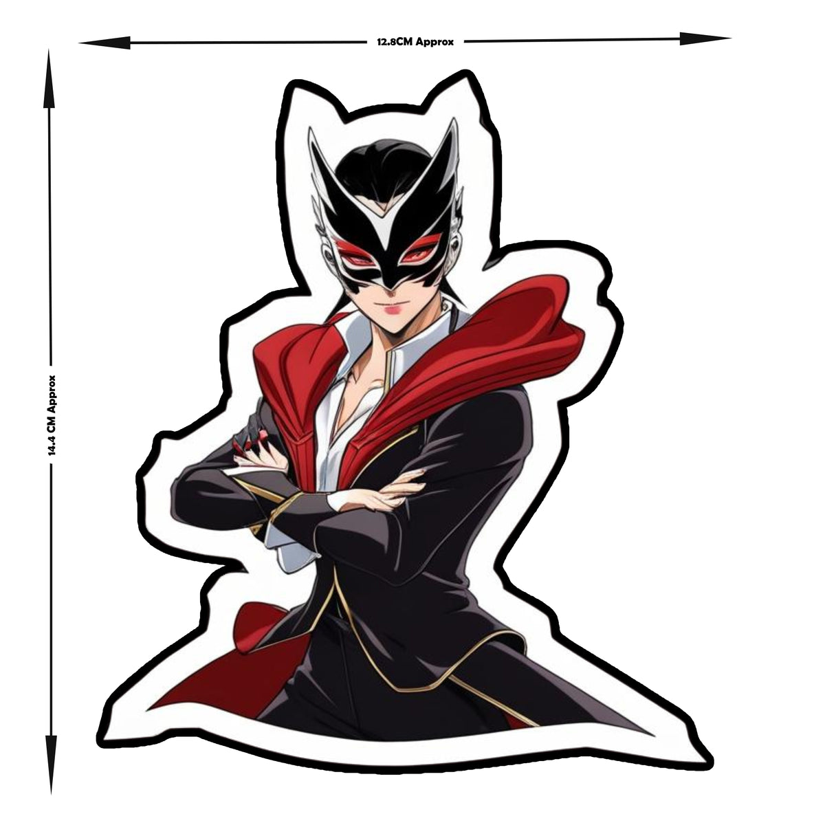 Masked Vigilante Mysterious Anime Hero Vinyl Sticker premium product image 2