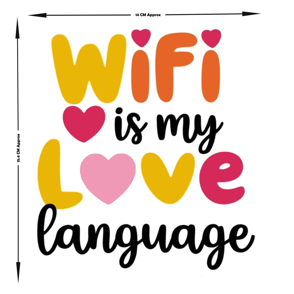 Wifi Is My Love Language Sticker premium product image 3