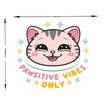 Pawsitive Vibes Only Cute Cat Sticker premium product image 3