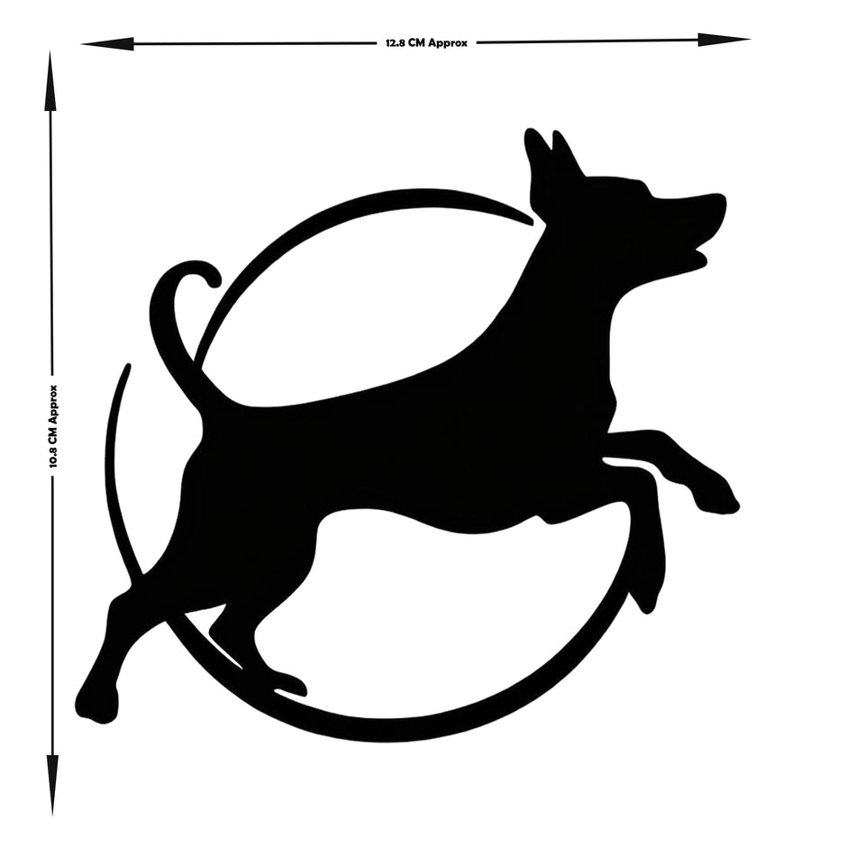 Desi Dog Silhouette Sticker premium product image 3