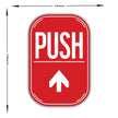 Push Pull Direction Sticker Bold Design Red Navy Clear Instructional Sign Copy premium sticker image view 4