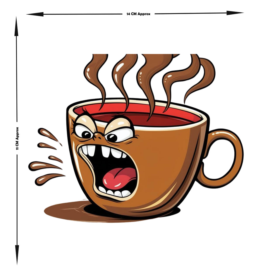 Angry Coffee Cup Sticker premium product image 3