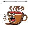 Angry Coffee Cup Sticker premium product image 3