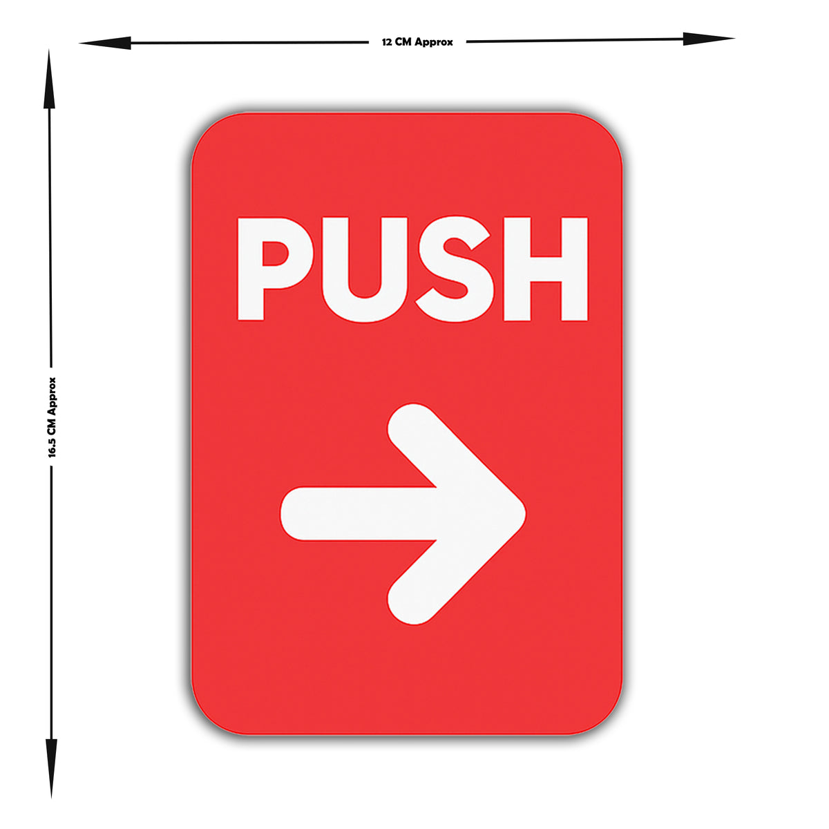 Push Pull Direction Sticker Bold Design Red Navy Clear Instructional Sign premium sticker image view 4