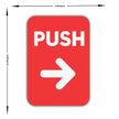 Push Pull Direction Sticker Bold Design Red Navy Clear Instructional Sign premium sticker image view 4