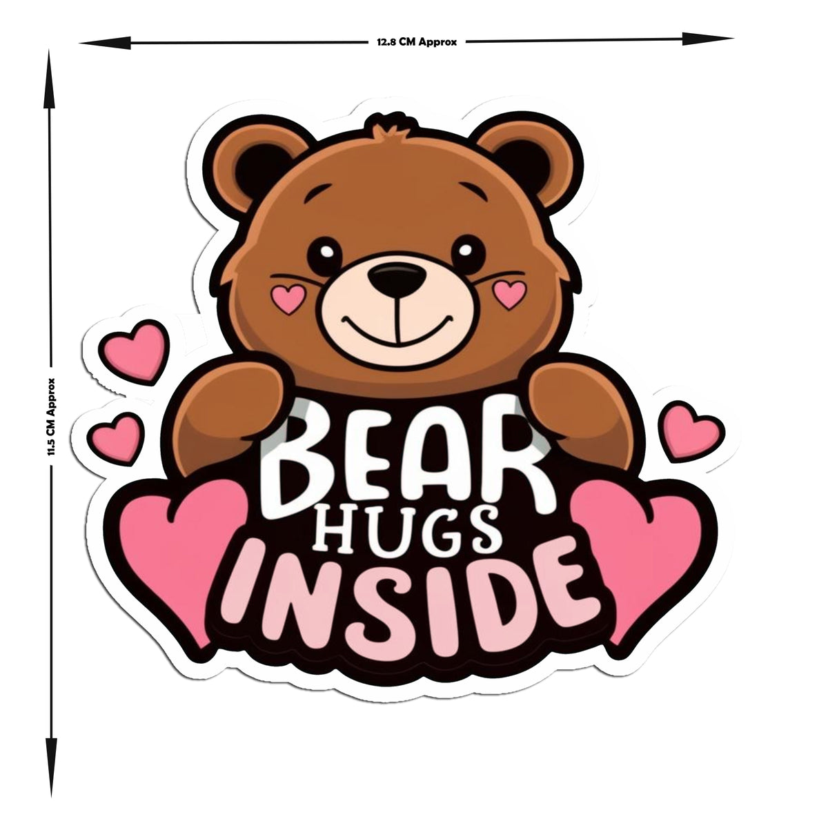 Bear Hugs Inside Cute Bear Love Sticker premium product image 2