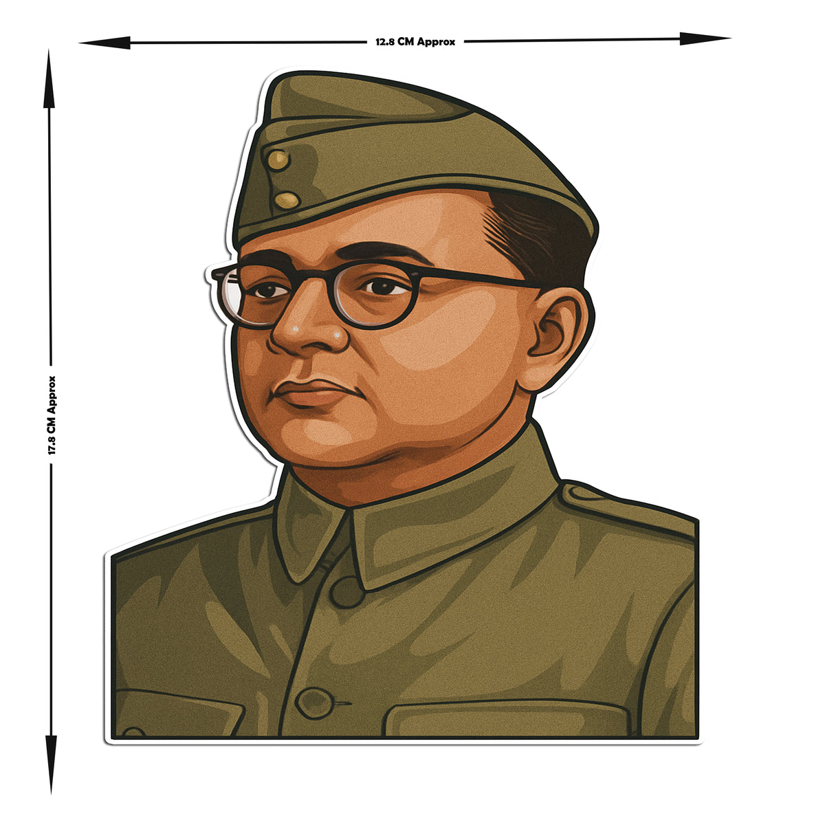 Netaji Subhas Chandra Bose Vinyl Sticker Freedom Fighter Tribute Decal premium sticker image view 2