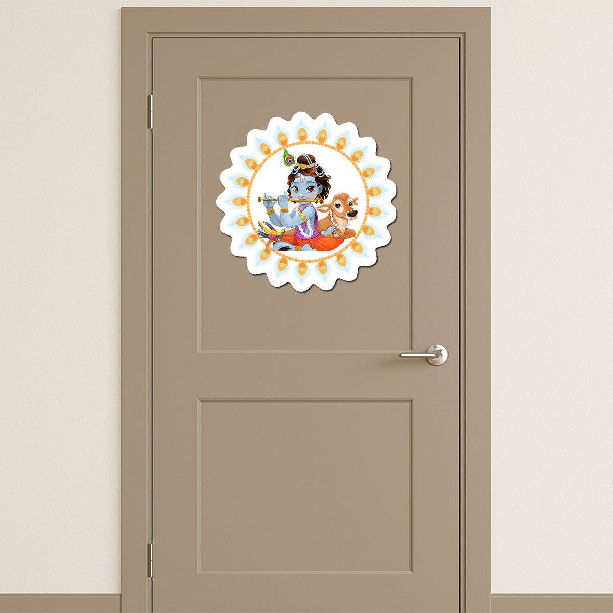 Bal Krishna With Cow Cute Lord Krishna Sticker premium product image 3