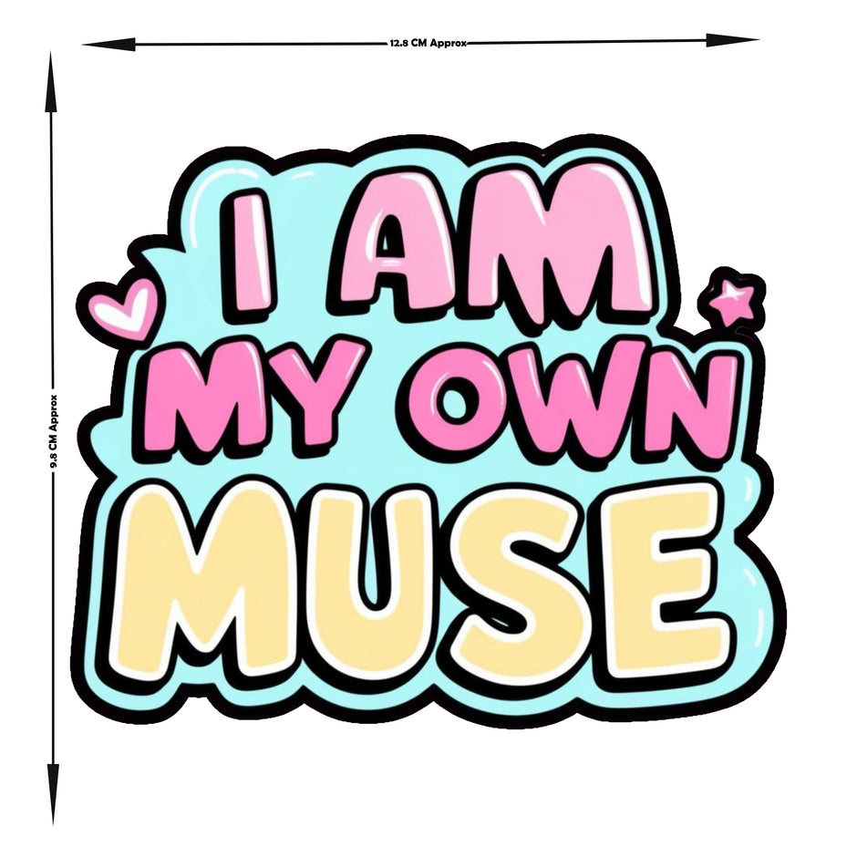 I Am My Own Muse Pastel Motivational Vinyl Sticker premium product image 3