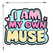 I Am My Own Muse Pastel Motivational Vinyl Sticker premium product image 3