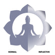 Lotus Buddha Wall Frame Round Reflective Calmness premium sticker image view 3
