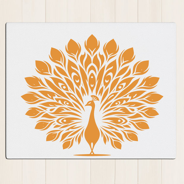 Peacock Wall Frame – Elegant Mandala Style Art in Minimal Vinyl premium sticker image view 1
