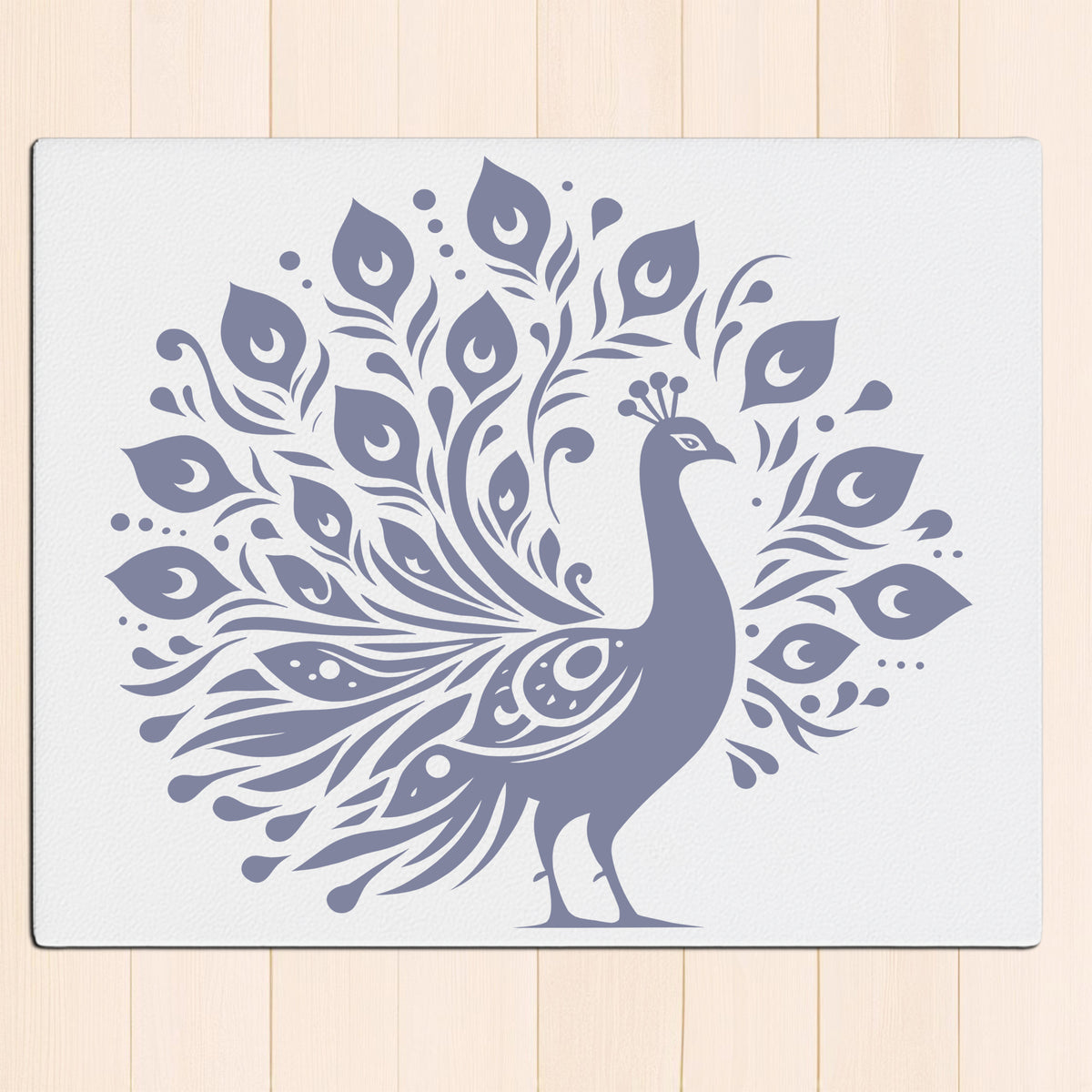 Royal Peacock Wall Frame – Reflective Mandala-Style Feathers in Premium Art premium sticker image view 1