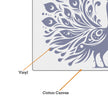 Royal Peacock Wall Frame Reflective Mandala Style Feathers In Premium Art premium sticker image view 4
