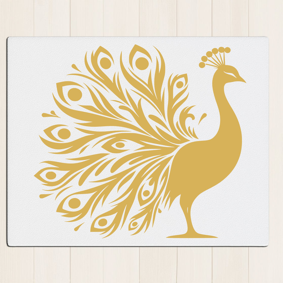 Royal Peacock Wall Frame – Graceful Indian Bird Art in Minimal Style premium sticker image view 1
