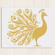 Royal Peacock Wall Frame – Graceful Indian Bird Art in Minimal Style premium sticker image view 1