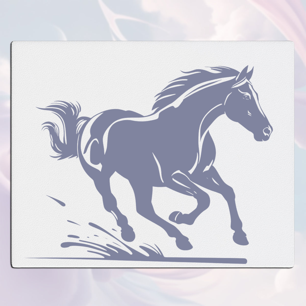 Running Horse Wall Frame – Reflective Power & Energy Artwork for Motivation premium sticker image view 1
