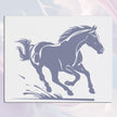 Running Horse Wall Frame – Reflective Power & Energy Artwork for Motivation premium sticker image view 1