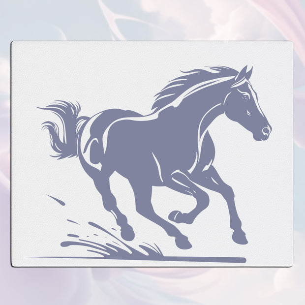 Running Horse Wall Frame – Reflective Power & Energy Artwork for Motivation premium sticker image view 1