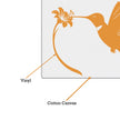 Hummingbird Wall Frame Joyful Floral Art In Minimalist Style premium sticker image view 3