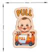 Cute Push Pull Baby Door Sticker Set Adorable Entry Sign Copy premium sticker image view 5