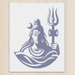 Mahadev Trishul Wall Frame – Calm Shiva Energy in Reflective Vinyl premium sticker image view 1