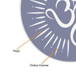 Om Trishul Wall Frame Reflective Spiritual Energy Symbol In Round Design premium sticker image view 4